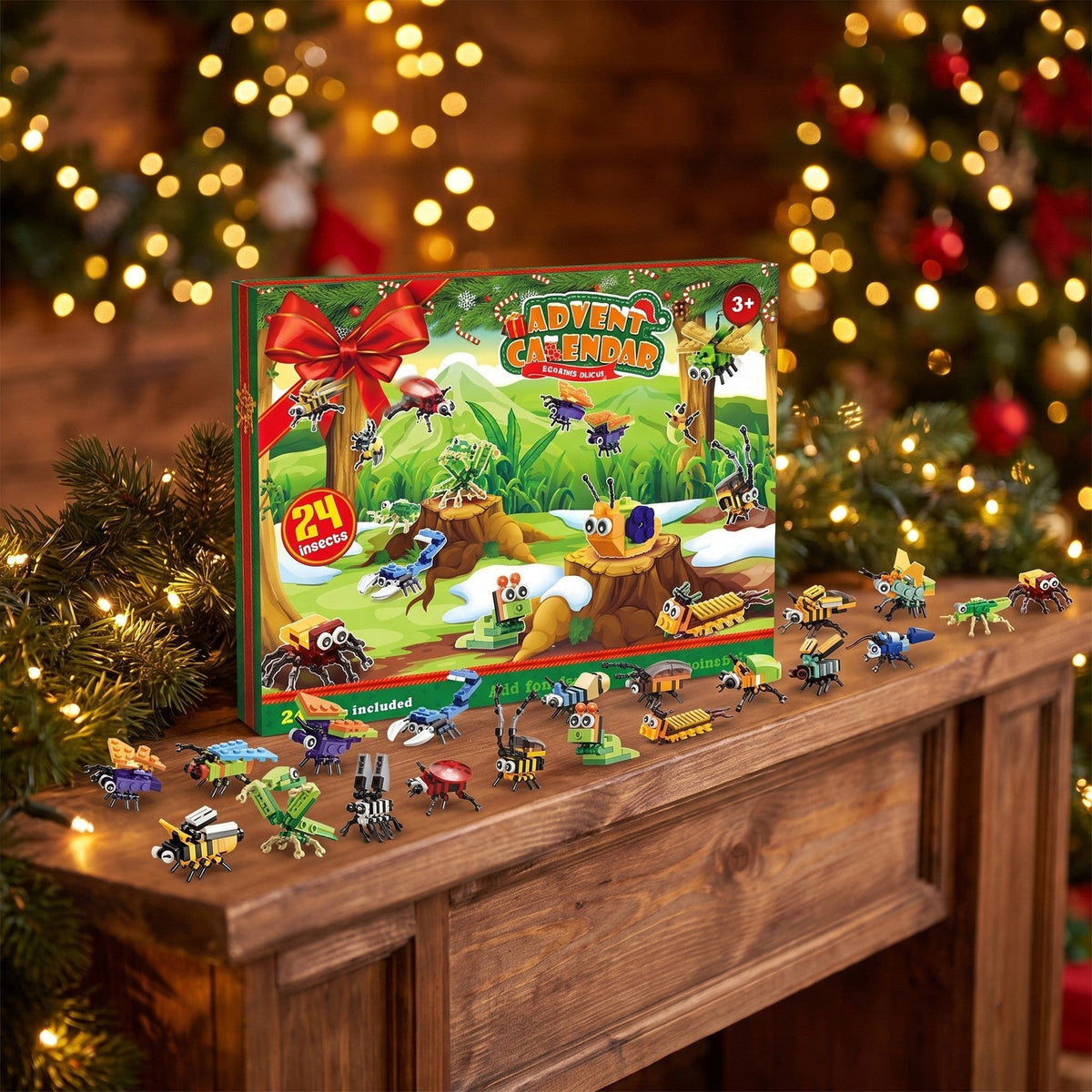 Insect Brick Advent Calendar, 24 Bugs and 2 Secret Builds