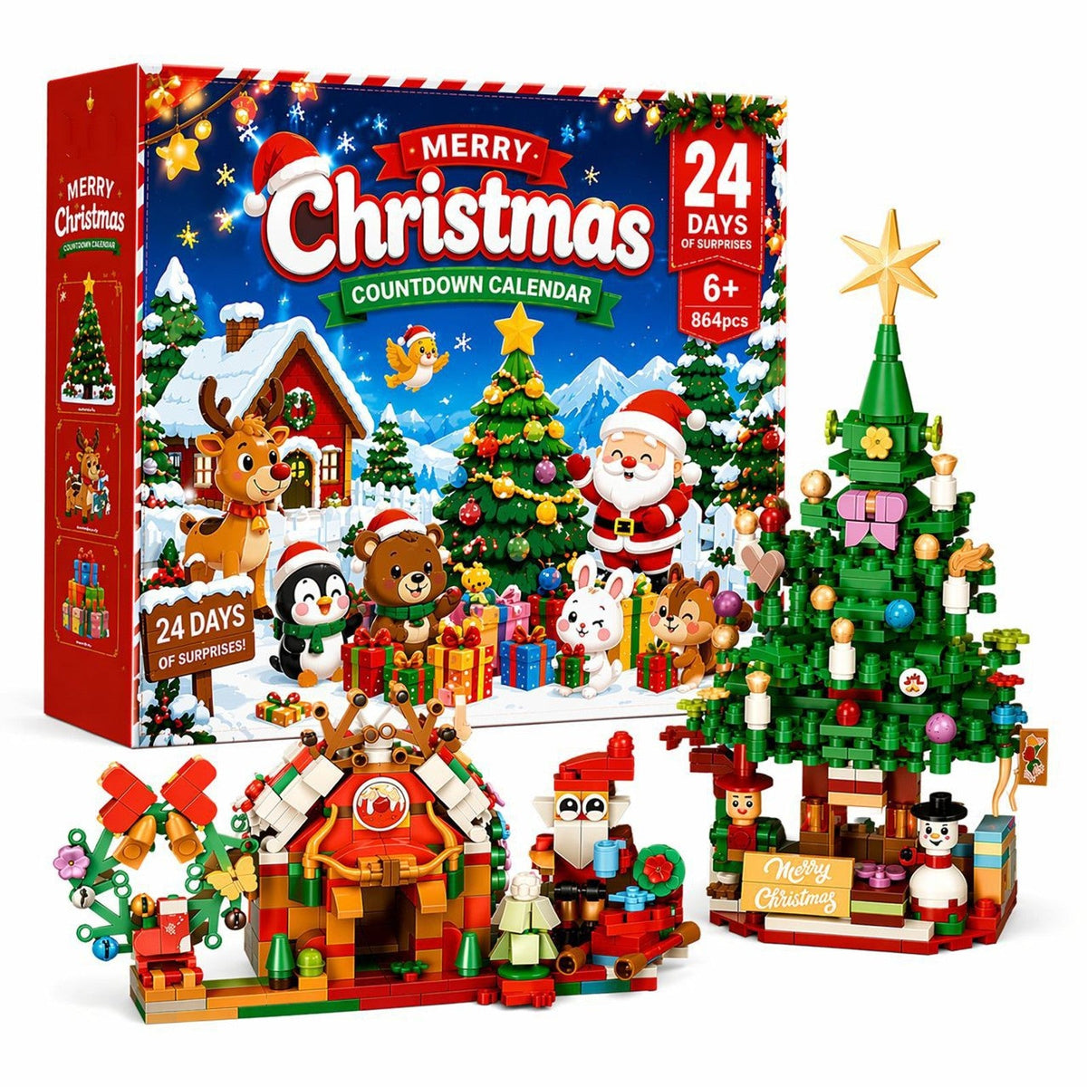 Christmas Village Brick Advent Calendar, 864 Pieces
