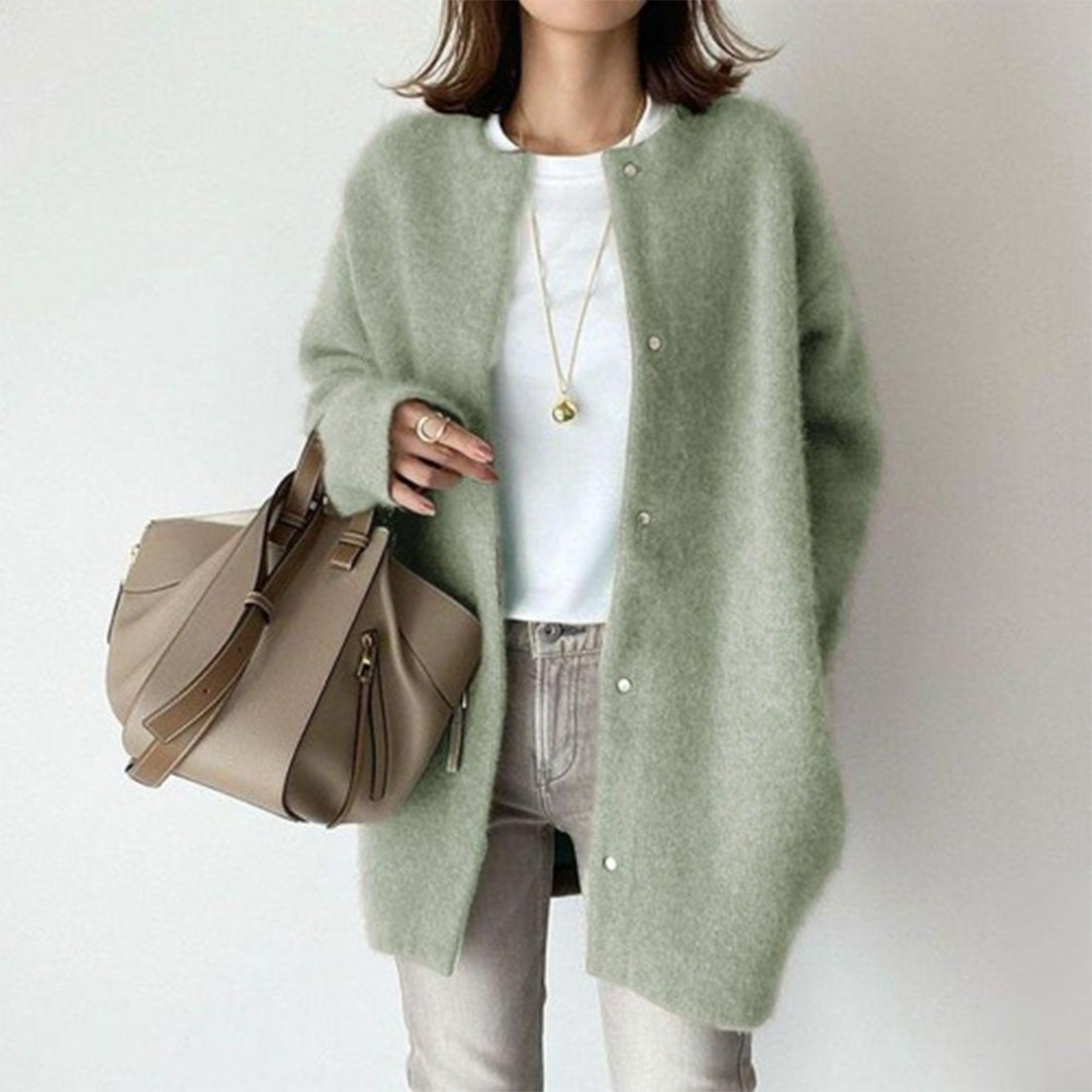 Emmely | Warm cardigan with elegant details for autumn