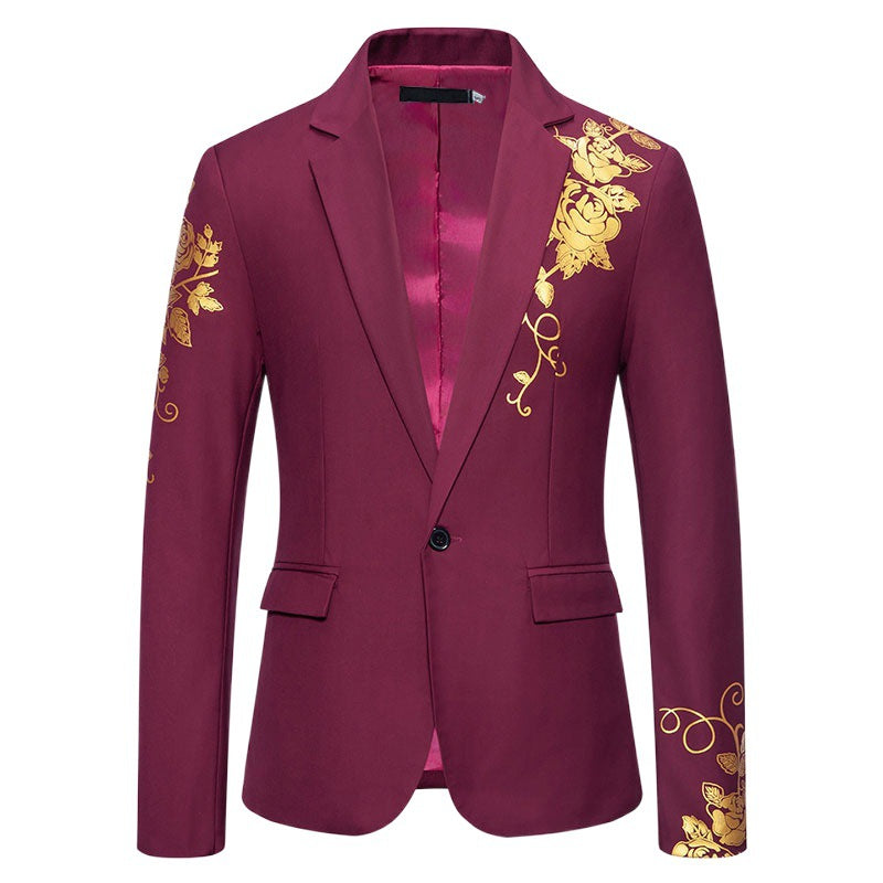 Elegant blazer med blomstermønster til mænd