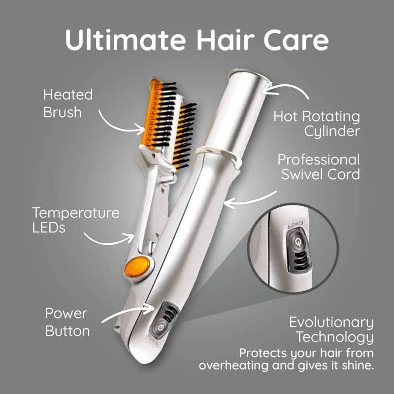 Nokmo | 2-in-1 Rotating Hair Brush for Styling and Smoothing