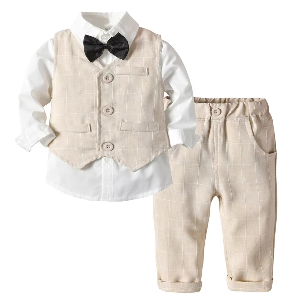 Nokmo | Boys' Formal Cotton Suit Set for Toddlers and Kids