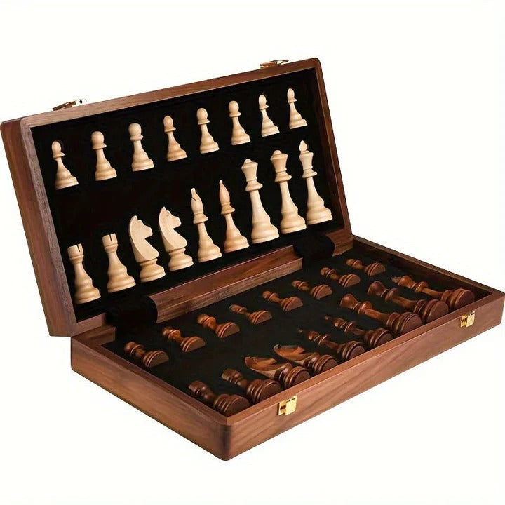 Nokmo | Chess Set in Premium Wood | Foldable with Magnetic Lock