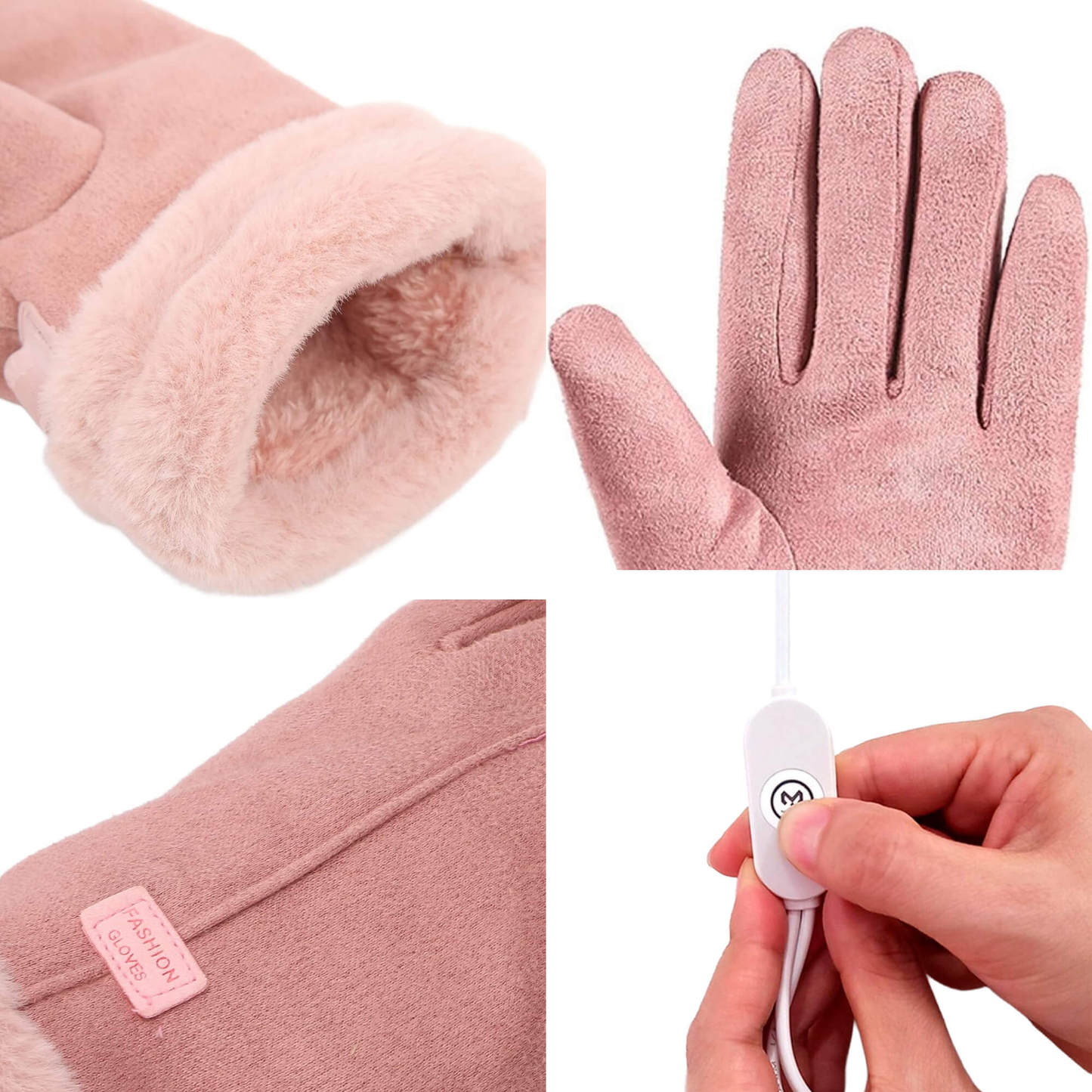 Nokmo | Heated Gloves for Women UK – Ladies Thermal Waterproof Winter Gloves with Touch Screen & USB Rechargeable Warm Design