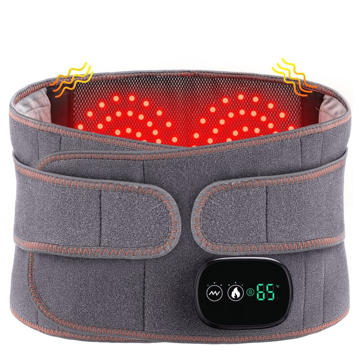 Nokmo | Heating Lower Back Support Band with Massage Function – Wireless and Adjustable Heat