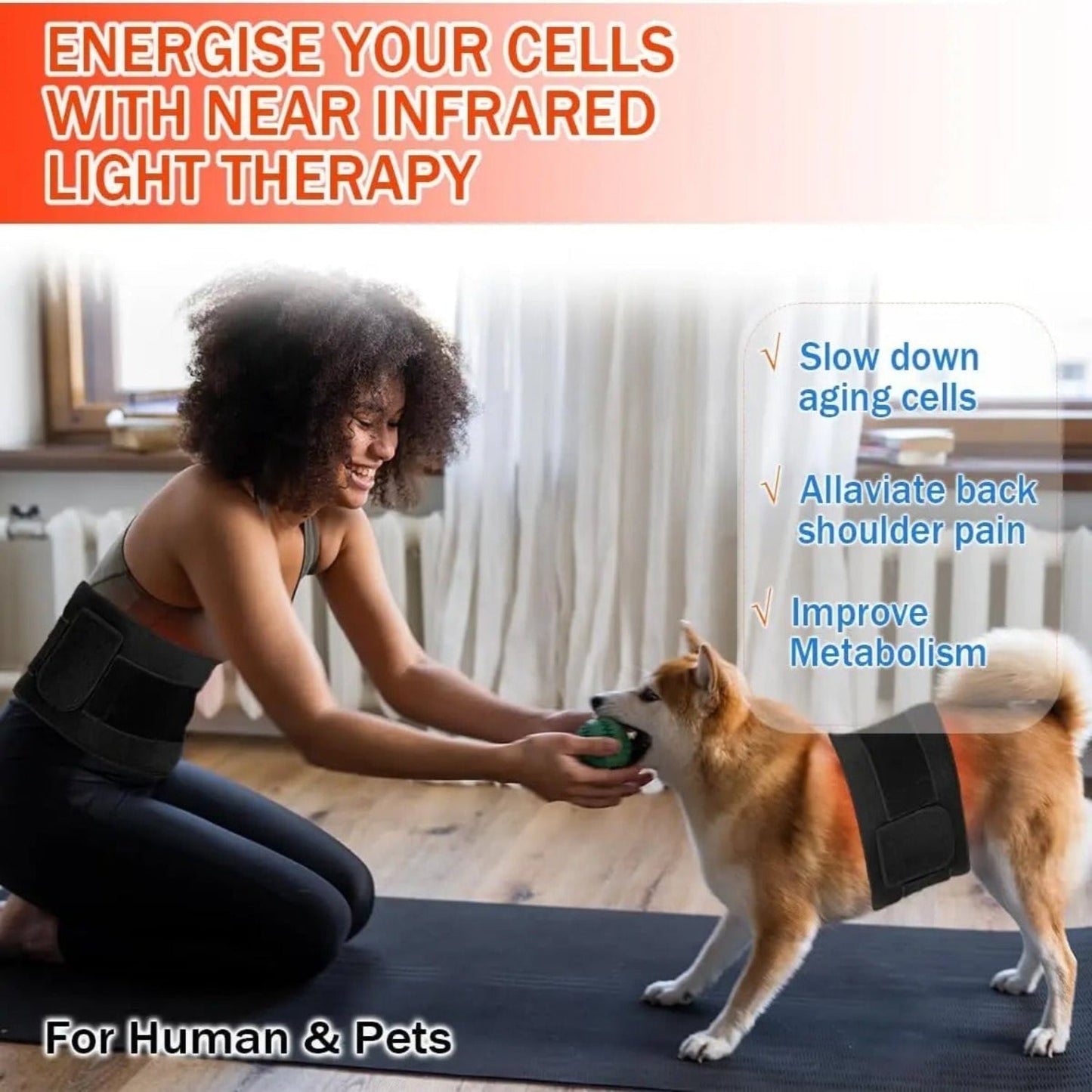 Nokmo | Infrared Light Therapy Pad Belt – Medical Quality Pain Relief for Back and Muscles
