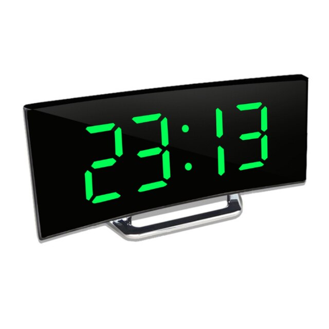 Nokmo | LED Lighting Large Digital Display | Curved LED Digital Alarm Clock - Amedea