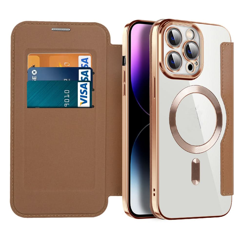Nokmo | Magnetic Leather Flip Case iPhone 11–14 Series