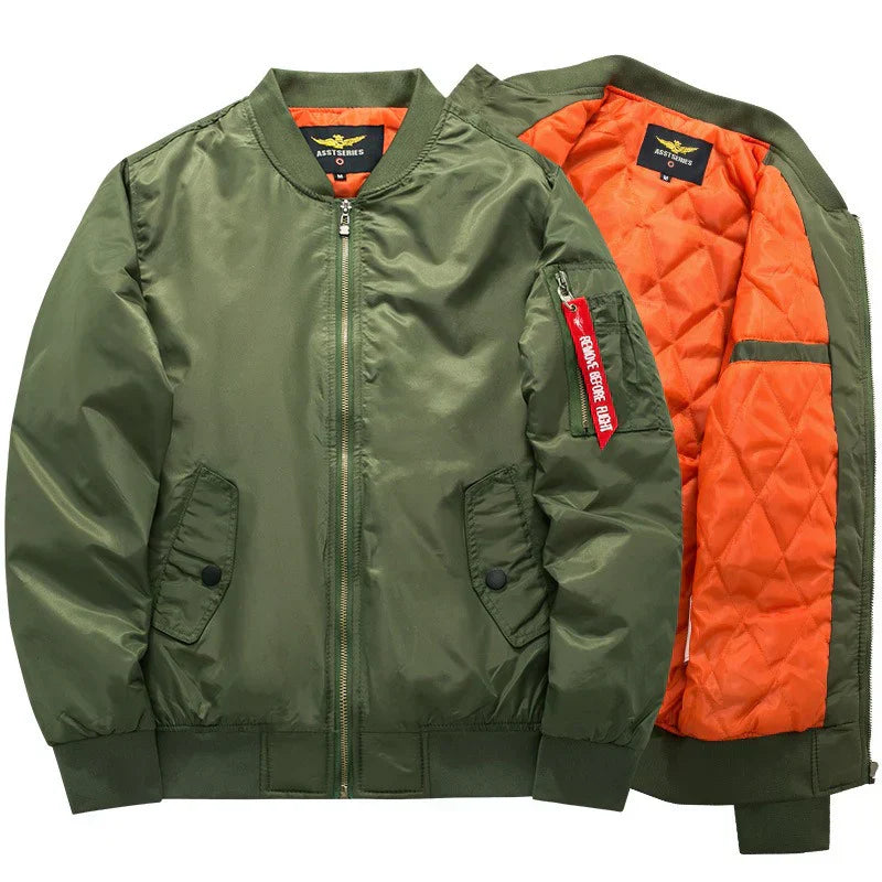 Nokmo | Men's Bomber Jacket | Quilted Lining Casual Outerwear