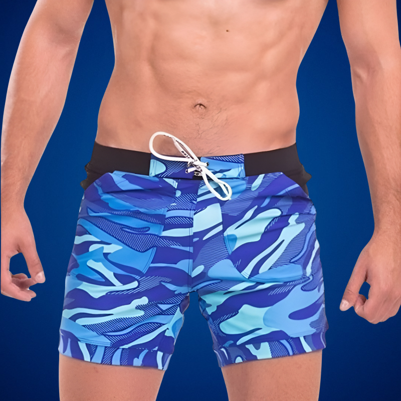 Nokmo | Men's Camouflage Swim Shorts with Drawstring