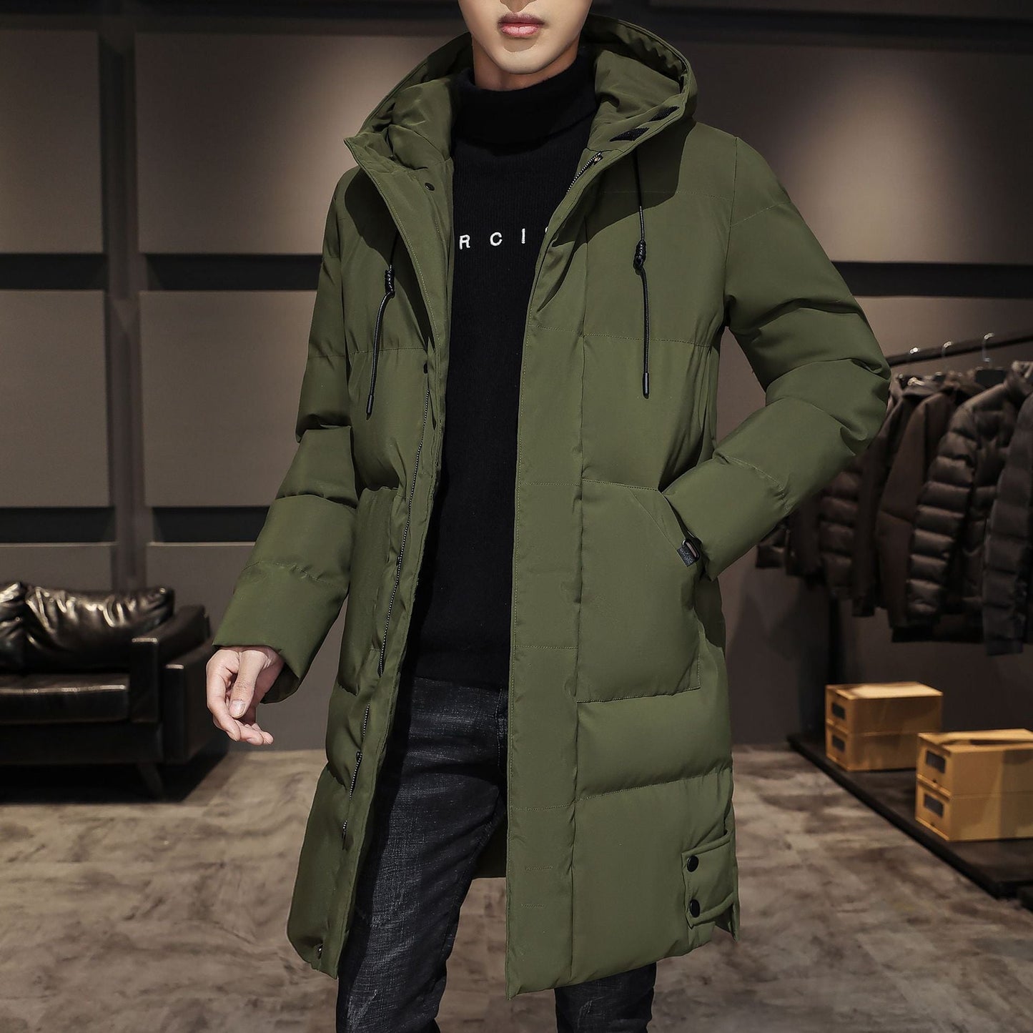 Nokmo | Men's Padded Parka Jacket with Hood