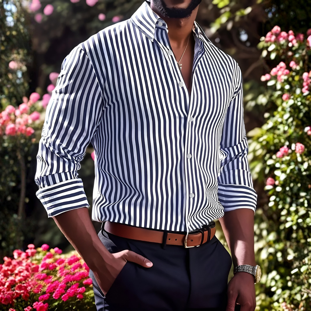 Nokmo | Men's Striped Dress Shirt