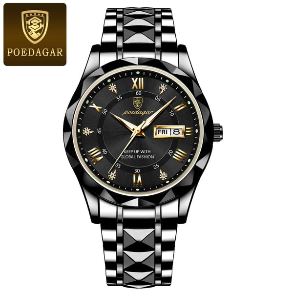 Nokmo Model 615 | Luxury Men's Watch | Japanese MIYOTA Quartz Movement | 316L Stainless Steel Case | Hardlex Crystal Glass | 3 ATM Waterproof | Luminous Indices & Date