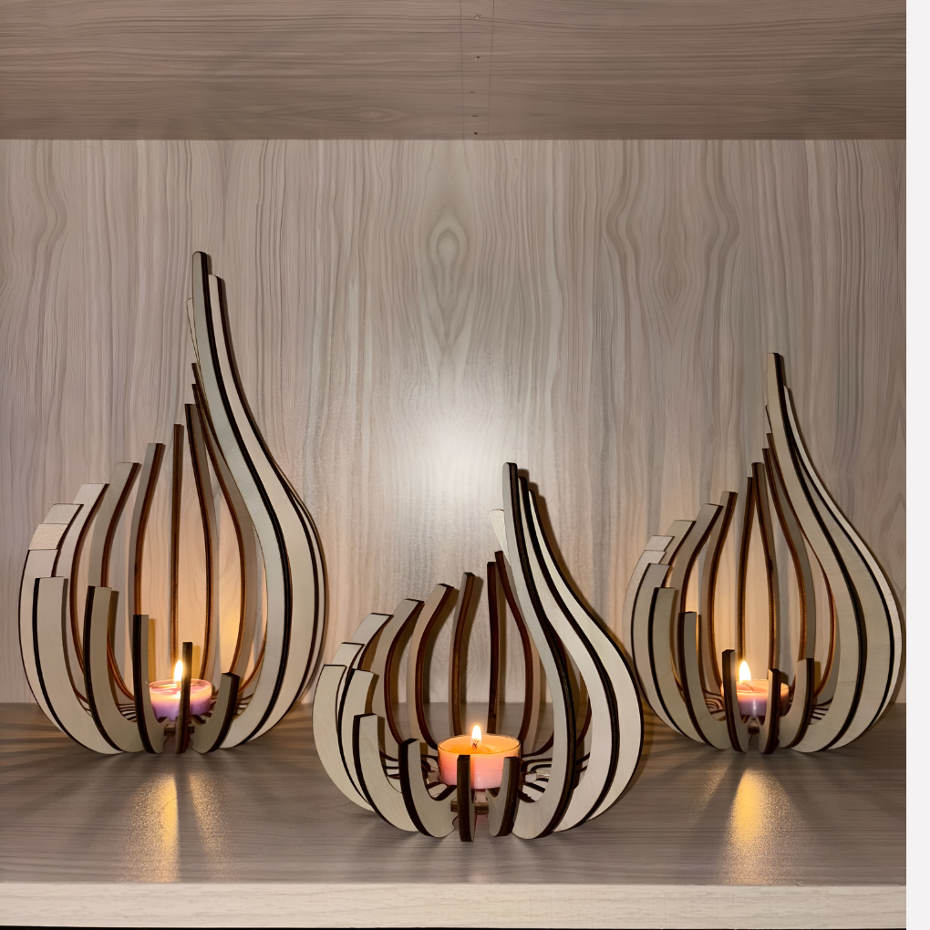 Nokmo | Modern Flame Shape Candle Holder