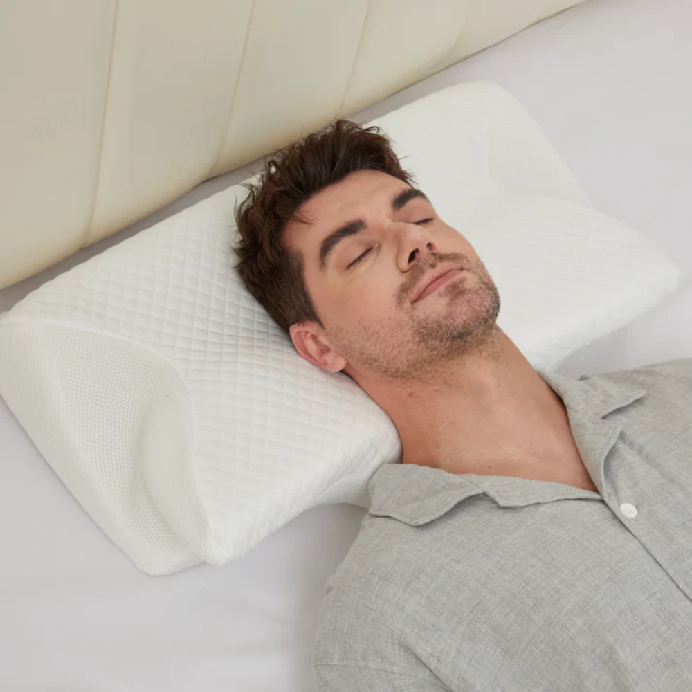 Nokmo | Pillow for Sleep Apnea & Snoring Relief – Ergonomic Memory Foam Anti-Snore Pillow for Better Breathing & Deep Sleep Support