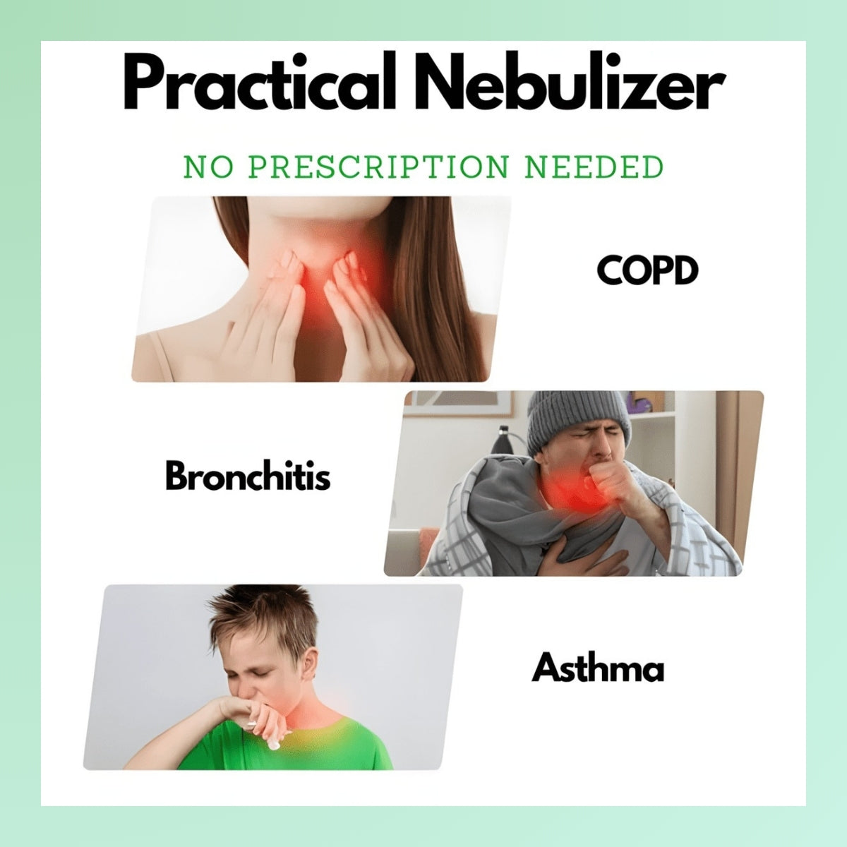 Nokmo | Portable Nebulizer for Asthma Relief | Compact Handheld Inhaler for Home and Travel Use