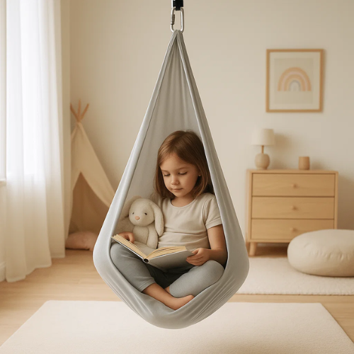 Nokmo | RustNest Cotton Therapy Sling | Soothing Deep Pressure | Black, 100×280 cm