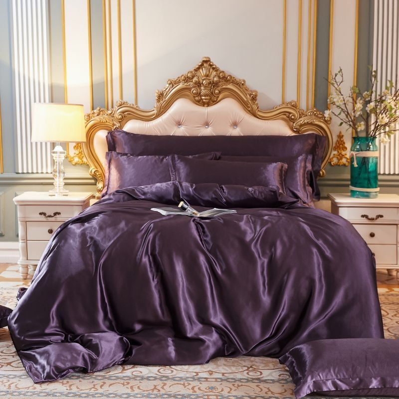 Nokmo | Satin Duvet Cover Set with Pillowcases