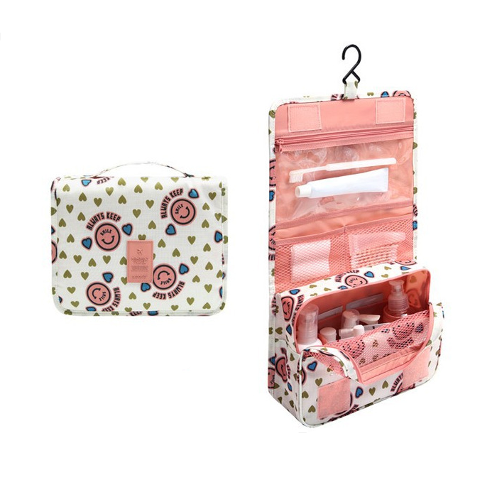 Nokmo Travel Cosmetic Bag | Waterproof & with Hook | Foldable & Padded | For Women & Men