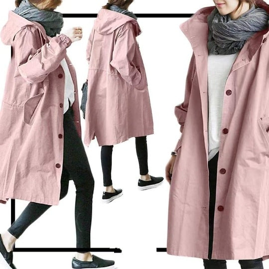 Nokmo | Windproof Women's Trench Coat with Hood