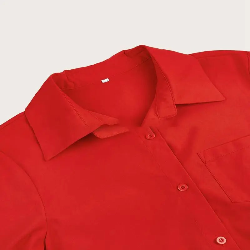 Nokmo | Women's Button-Down Shirt Dress with Belt