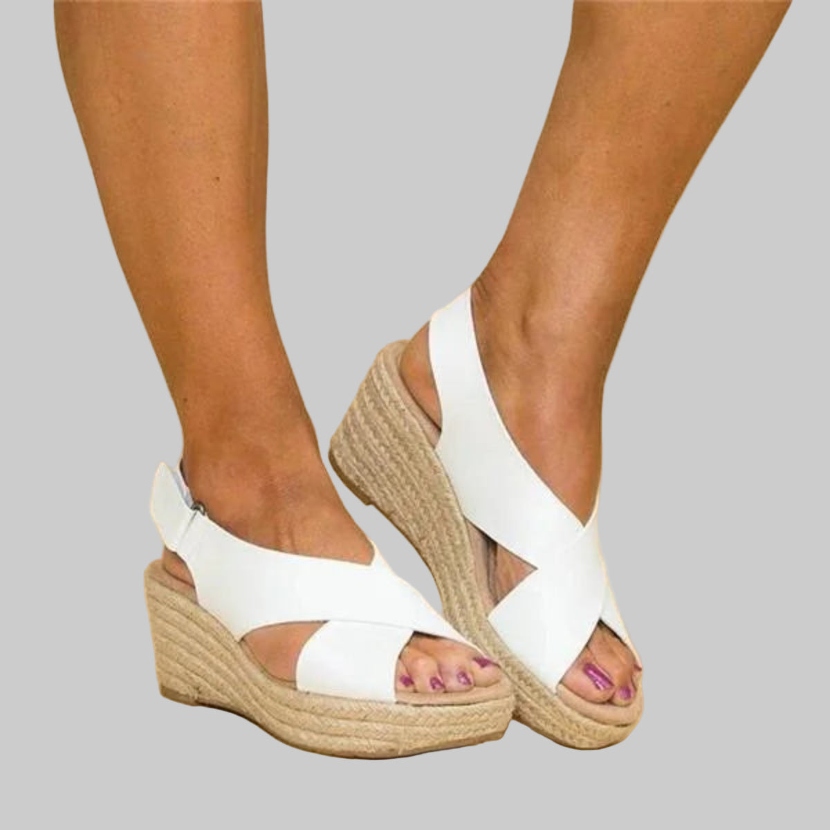 Nokmo | Women's Crisscross Wedge Espadrille Sandals