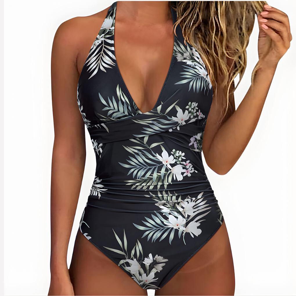 Nokmo | Women's Plunge Neck Twist Swimsuit