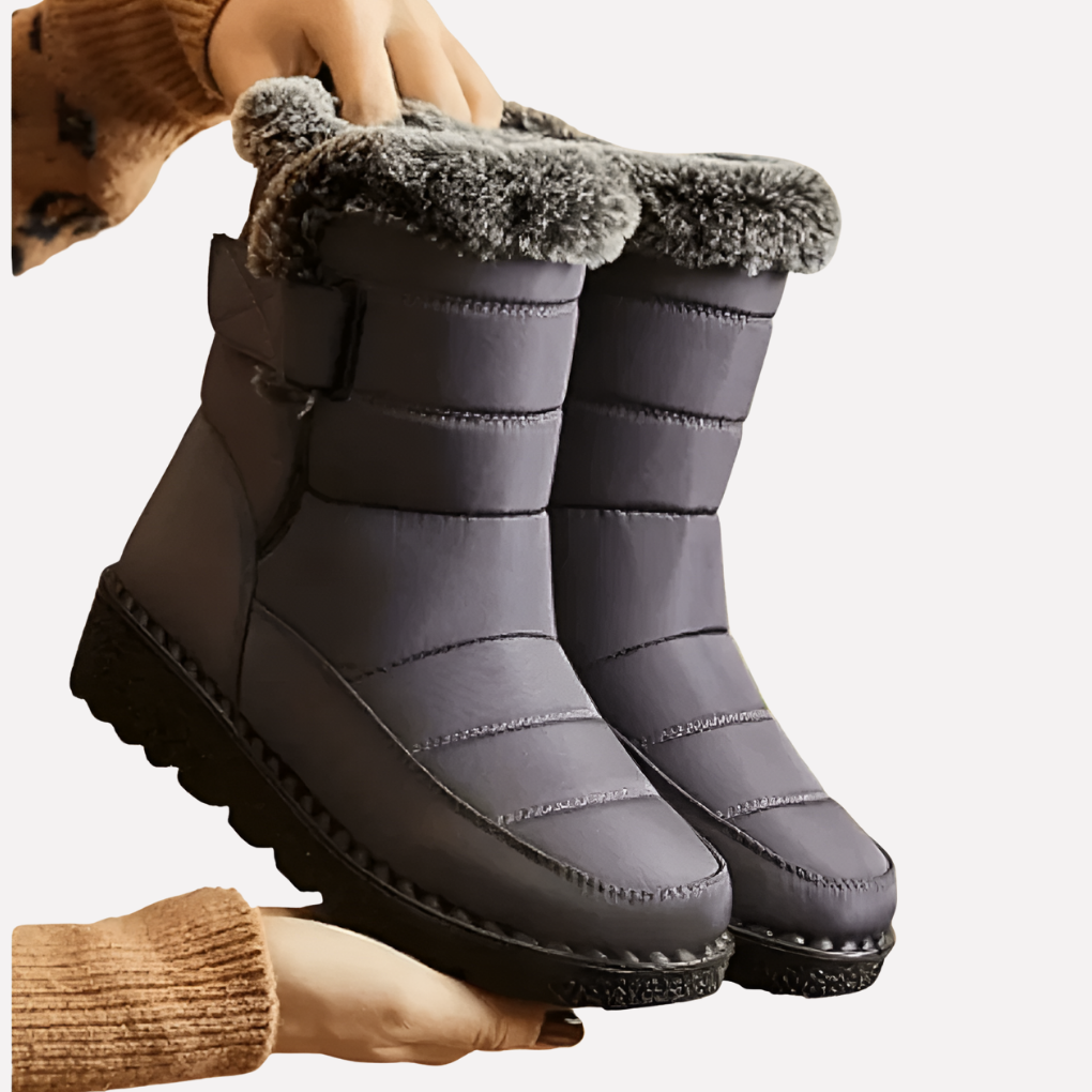 Nokmo | Women's Quilted Snow Boots with Fur Trim