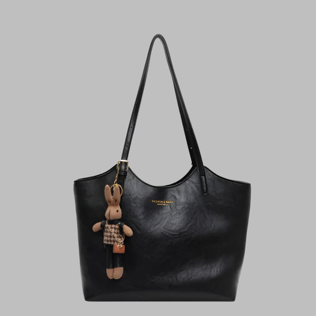 Nokmo | Women's Vintage Tote Shoulder Bag with Charm