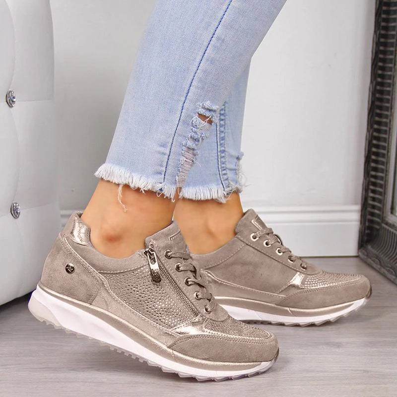 Nokmo | Women's Wedge Sneakers with Side Zipper