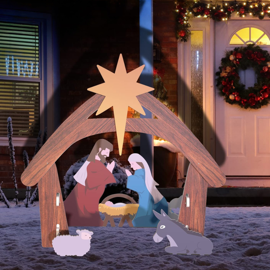 Outdoor Christmas Crib Display