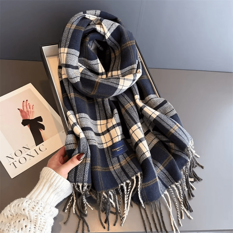WarmElegance - Designer autumn and winter scarf in soft cashmere with pashmina look