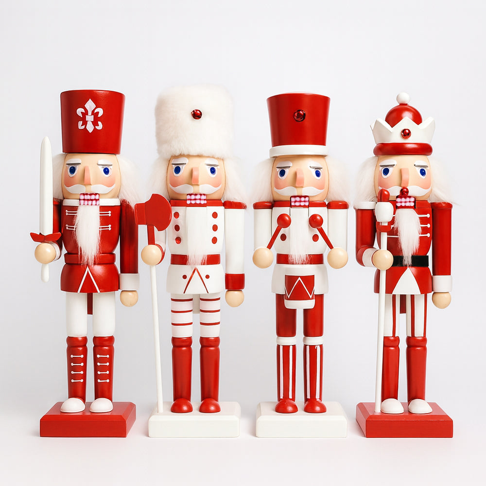 Dřevěné figurky louskáčků - sada 4 kusů