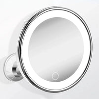 Μεγεθυντικός καθρέφτης μακιγιάζ LED 10X με βεντούζα και περιστροφή 360°