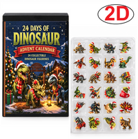 2D-dinosaur-julekalender med 24 dage