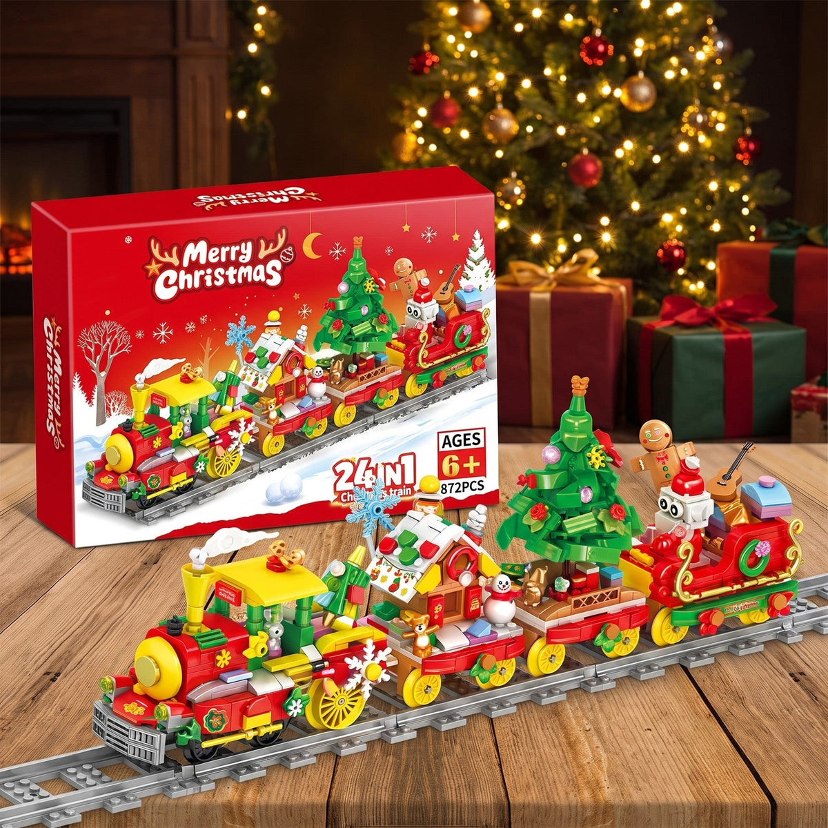 24-in-1 Christmas Train Advent Calendar, 872 Bricks