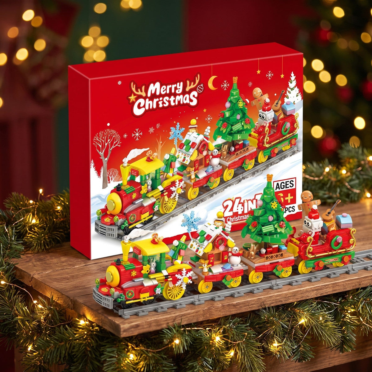 24-in-1 Christmas Train Advent Calendar, 872 Bricks