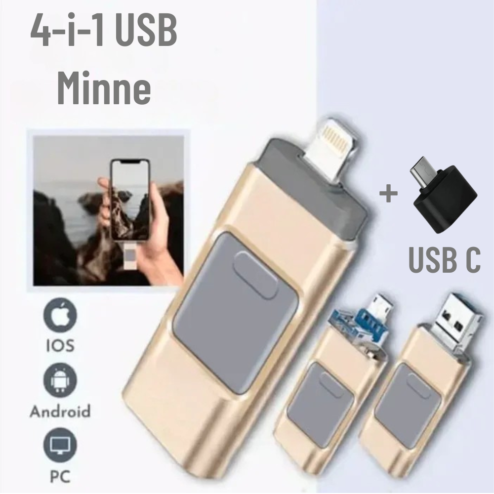 4-in-1 USB Flash Drive - Lightning Fast File Transfer