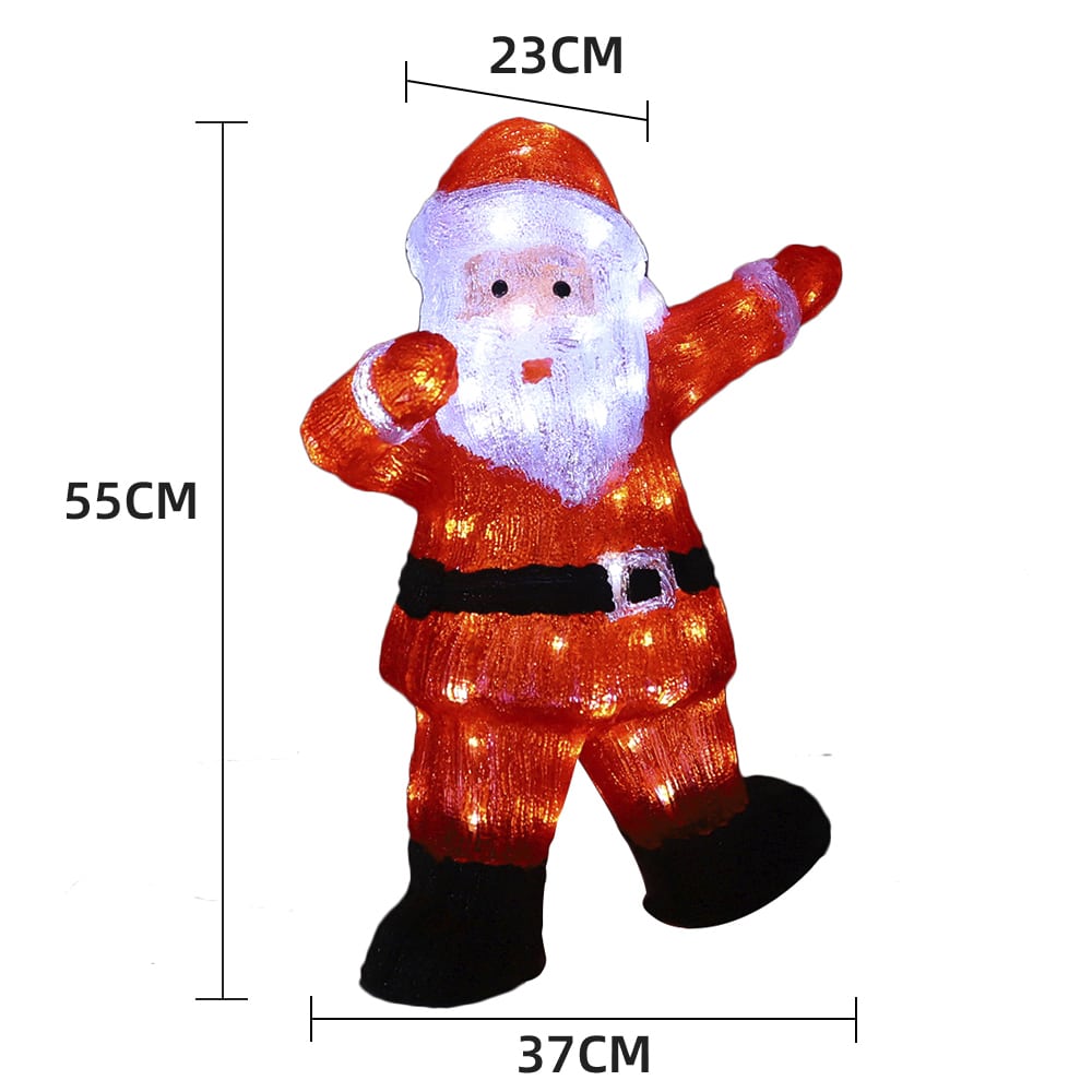 Santa Claus s LED svetlami, 55 cm