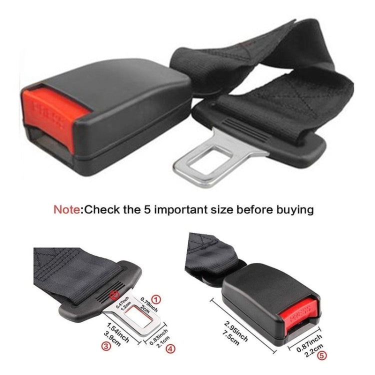 A Support and Two Extension Belts for Two-Seat Rear Seatbelt