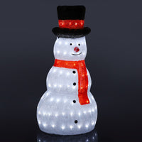 Akrylový snehuliak s LED svetlami - výška 80 cm