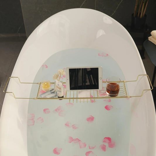 Adjustable Stainless Steel Bathtub Caddy Tray
