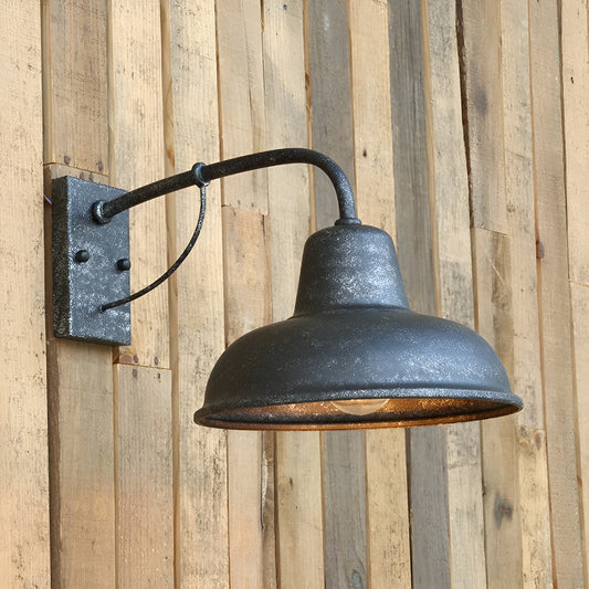 Aisle Iron Sconce - Antique Vintage Barn Light - Black Industrial Wall Light