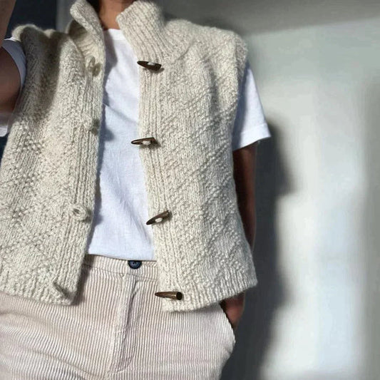 Anja - The Elegant Autumn Sleeveless Cardigan