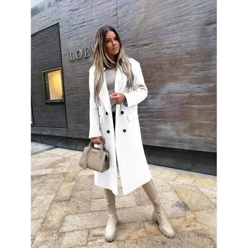 ANNA - Wool coat with buttons for winter