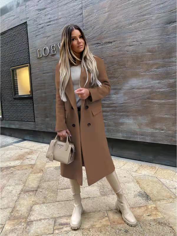 ANNA - Wool coat with buttons for winter