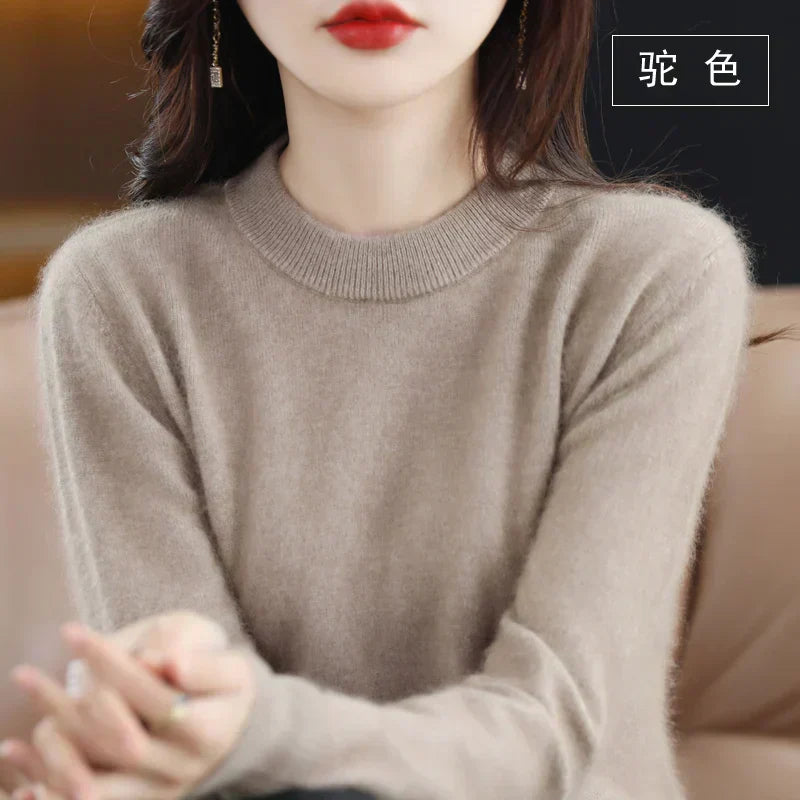 Aud: Women's 100% Cashmere Sweater O-Neck