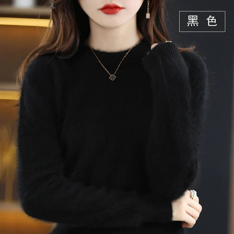 Aud: Women's 100% Cashmere Sweater O-Neck