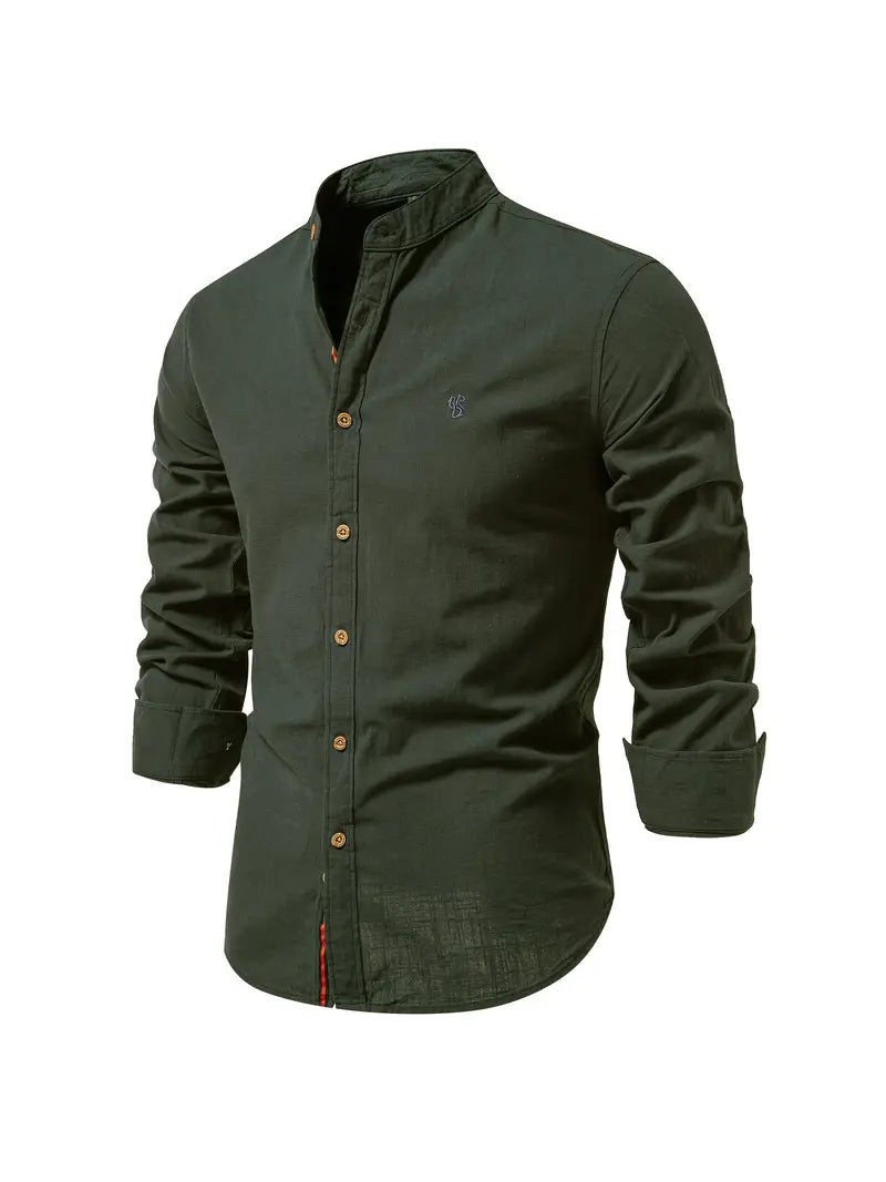 Bartosz - Men's Long-Sleeved Shirt | Classic Cotton Shirt for Autumn, Available in Various Colours