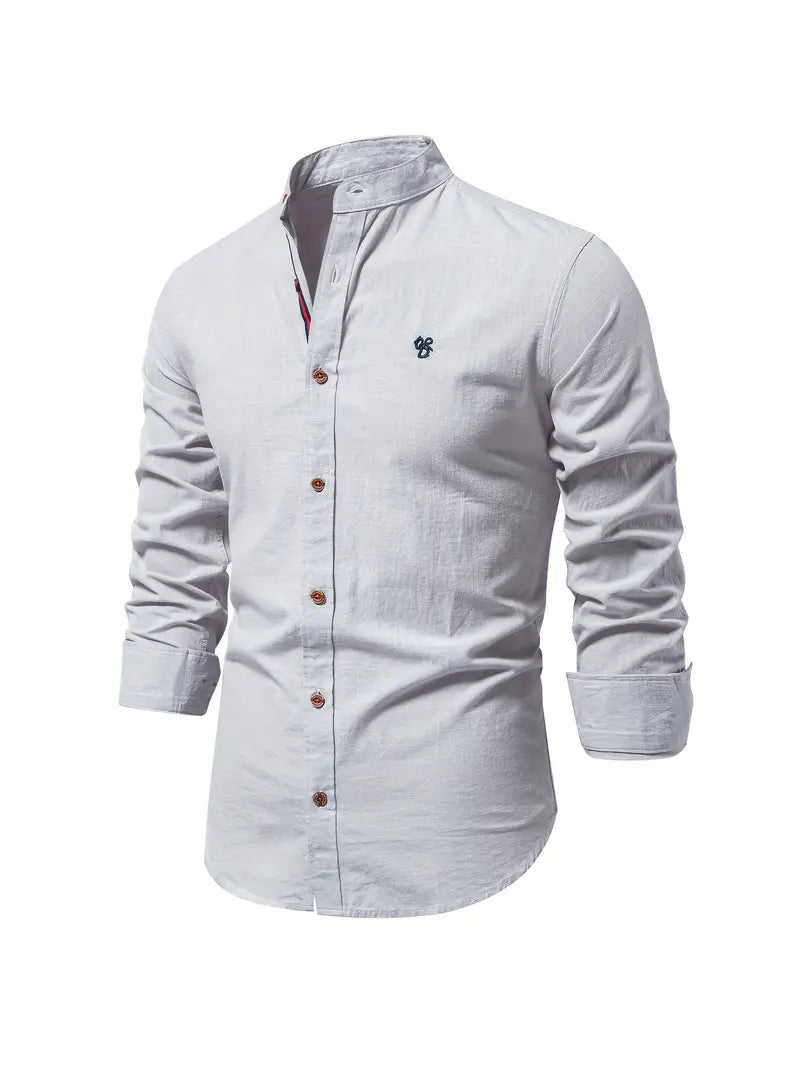 Bartosz - Men's Long-Sleeved Shirt | Classic Cotton Shirt for Autumn, Available in Various Colours